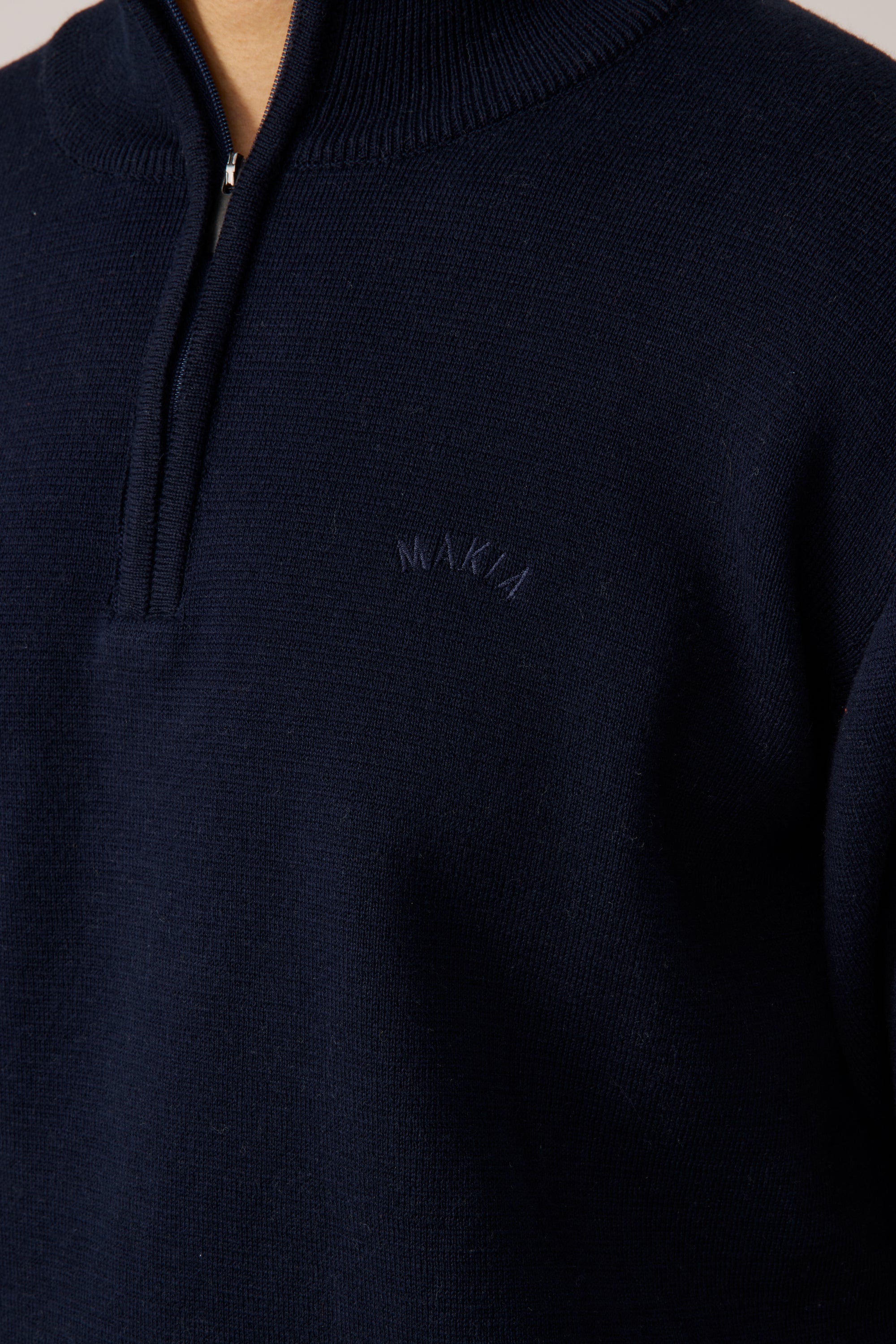 Coal Half Zip neule